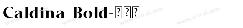 Caldina Bold字体转换